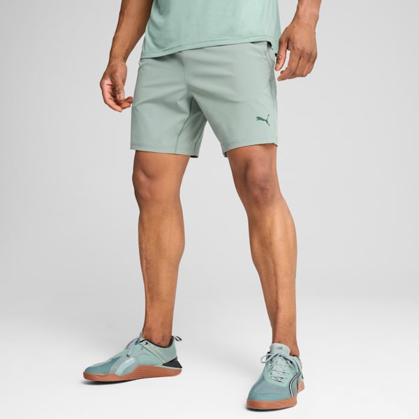 TRAINING TECH Men's 7" Stretch Woven Shorts, Green Moon, extralarge